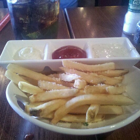Gotta love the parm frites and dipping sauces!