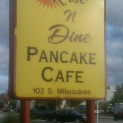 Photo taken at Rise N Dine Pancake Cafe by Chad T. on 9/30/2011