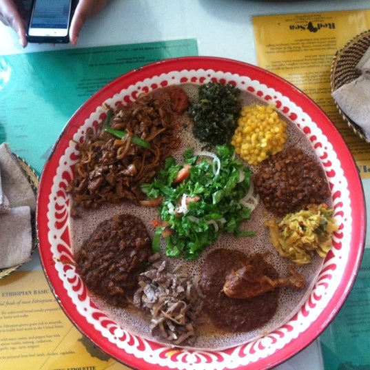 Photo taken at Red Sea Ethiopian Restaurant by Racquel V. on 7/15/2012