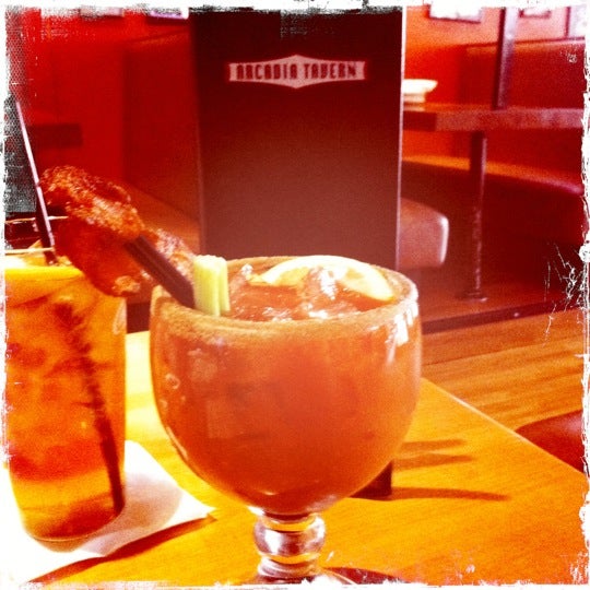 Ask for bacon in the Bloody Mary.