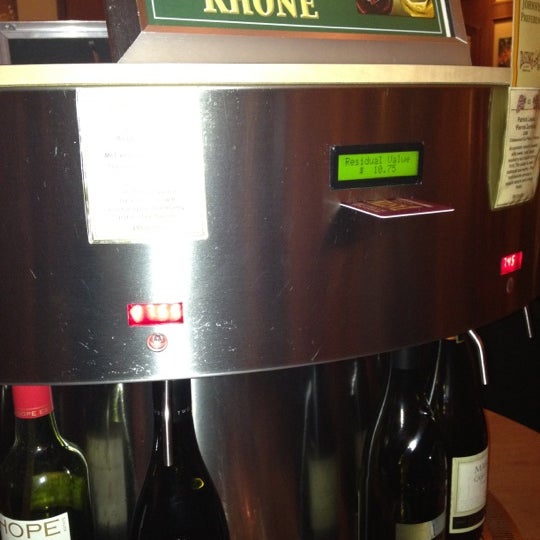 The wine machines do pro-rated shots based upon how much money is left on your card. Pretty sweet