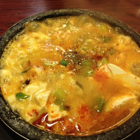 The oyster tofu claypot stew is outstanding.  Highly Korean.  You can adjust the spicy level when you order.