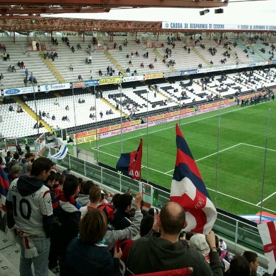 Photo taken at Orogel Stadium Dino Manuzzi by Rodrigo F. on 4/7/2012
