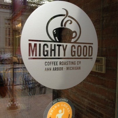 Photo taken at Mighty Good Coffee by Satish on 7/24/2012