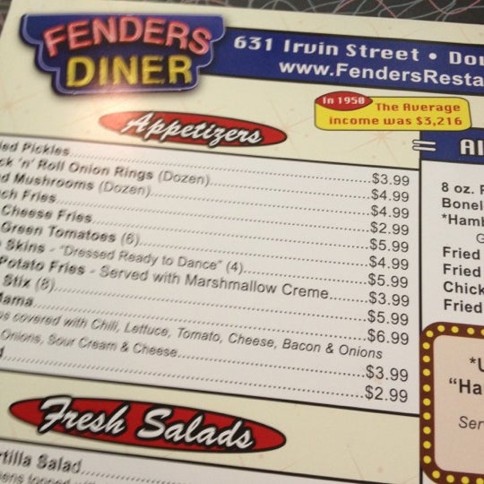 Photo taken at Fenders Diner by Katie P. on 6/26/2012