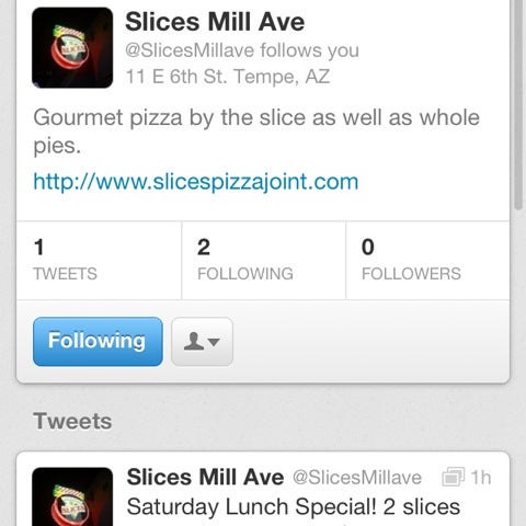Photo taken at Slices Pizza by Patrick on 7/7/2012