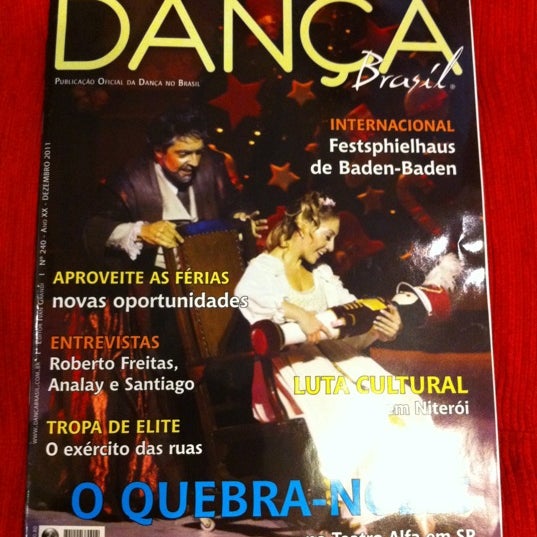 Pegue seu exemplar da Revista Dança Brasil Gratuitamente. Distribuição no interior da loja.