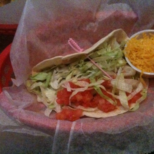 Try the Carne Guisada taco.  The filling is spicy beef tips instead of ground beef.  Yum-O!