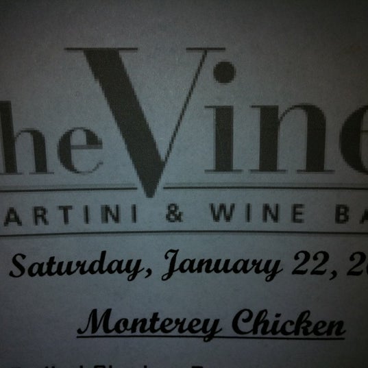 Photo taken at The Vine - Martini &amp; Wine Bar by Todd L. on 1/23/2011