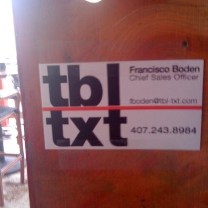 Ask your server about TBL-TXT, a free service were you can text in your order