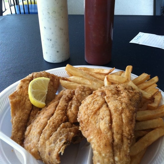 Try the 3p Trout w/fries and sweet tea! It's the best seafood spot in San Antonio, Tx
