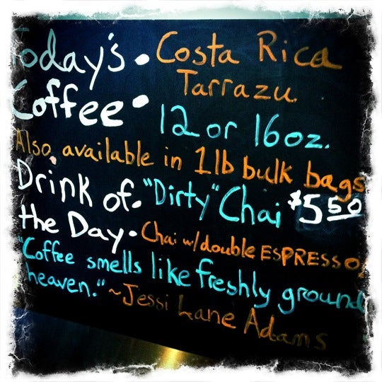 Try the drink of the day. You won't regret it! "Dirty" Chai is delish!!