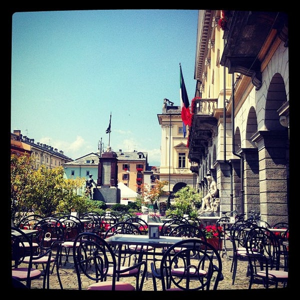 Photo taken at Piazza Chanoux by Riccardo C. on 6/29/2012