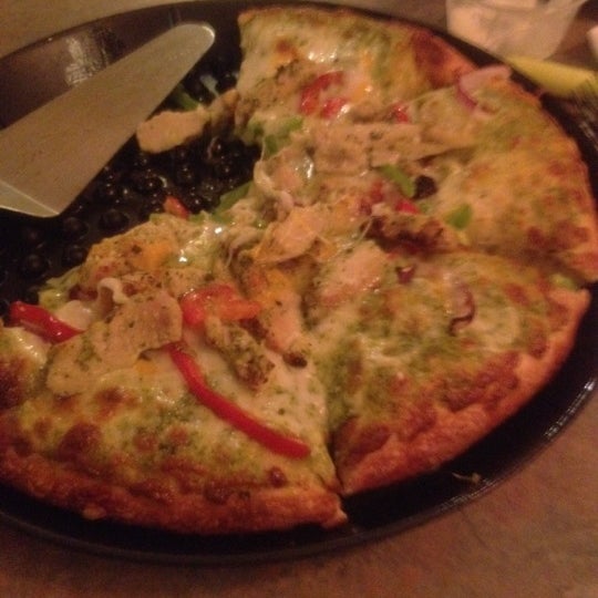 Small Chicken Pesto Pizza and large salad for 2 adults on a Tuesday night dinner $19.79