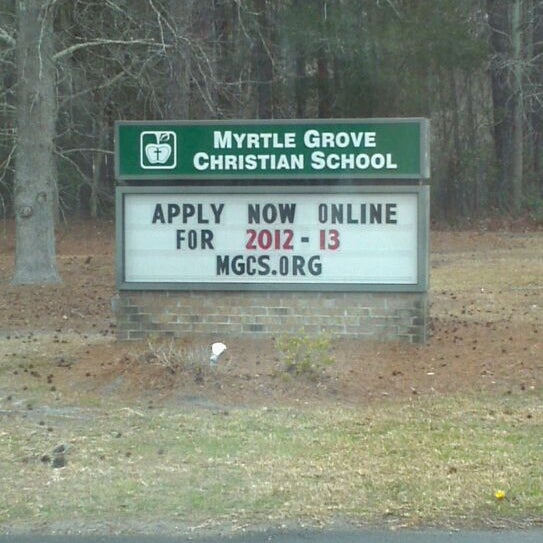 Myrtle Grove Christian School Education in Masonboro