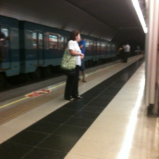 Photo taken at Metro Blanqueado by Lia A. on 3/21/2012