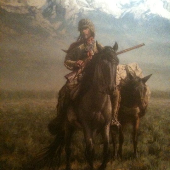 Picture of the man who Jackson Hole is named after...painting of Davey Jackson is located at the top of the stairs.