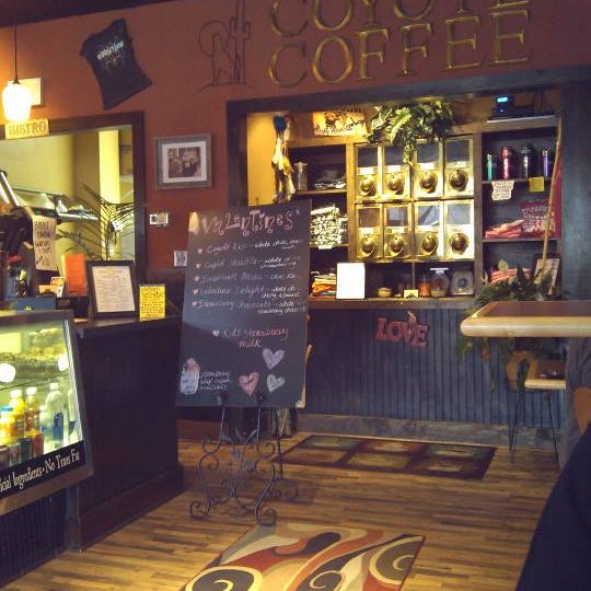 Photo taken at Coyote Coffee Cafe by John H. on 2/1/2012