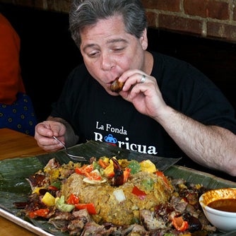 Adam had the Grande Pernil with Mofongo. As seen on Travel Channel’s Man v. Food Nation.