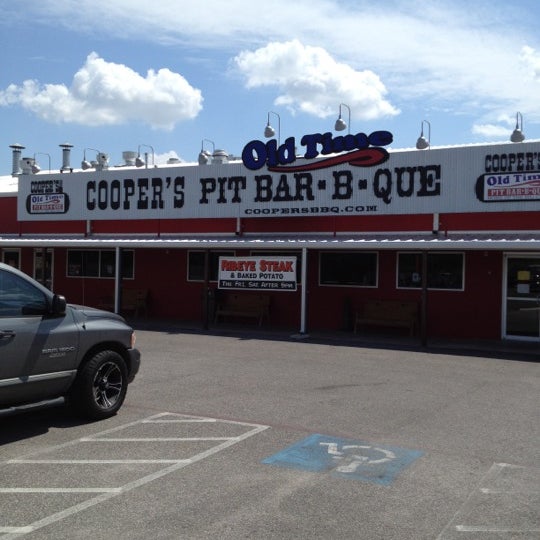 Photo taken at Cooper&#39;s Old Time Pit Bar-B-Que by Ethan F. on 6/5/2012