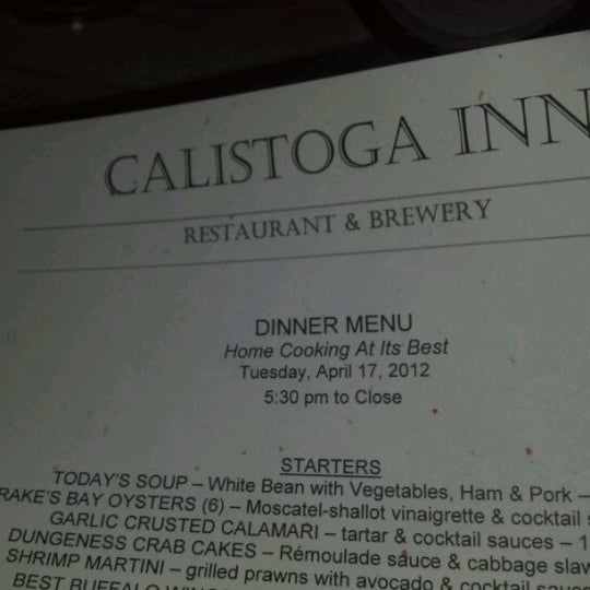 Foto diambil di Calistoga Inn Restaurant &amp; Brewery oleh Barbara H. pada 4/18/2012