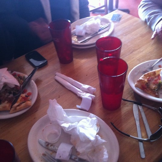 Photo taken at Mia&#39;s Pizza &amp; Eats by Marissa S. on 1/28/2012