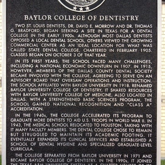 Texas A&M University Baylor College of Dentistry Medical School in Dallas