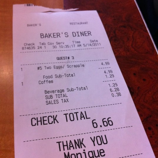 Photo taken at Baker&#39;s Diner by Josh B. on 5/14/2011