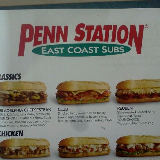 รูปภาพถ่ายที่ Penn Station East Coast Subs โดย Jeff N. เมื่อ 8/30/2011