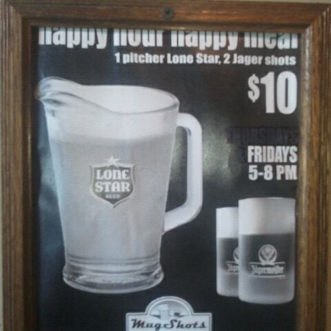 Happy Hour Happy Meal = Pitcher of Lone Star & 2 shots of Jager for $10