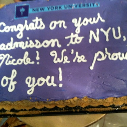 The best Cold Stone! They have always exceeded my expectation. I recently ordered a cake to celebrate my daughter's admission to NYU. What a nice looking cake, and delicious too! Truly impressive!