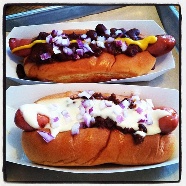 Photo taken at Bark Hot Dogs by Zach L. on 5/13/2012