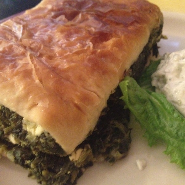 In our review: Try the Greek menu items. Spanakopita is "extremely light, almost fluffy, with phyllo that a fork cut through easily." Read more: http://bsun.md/TGP0G3