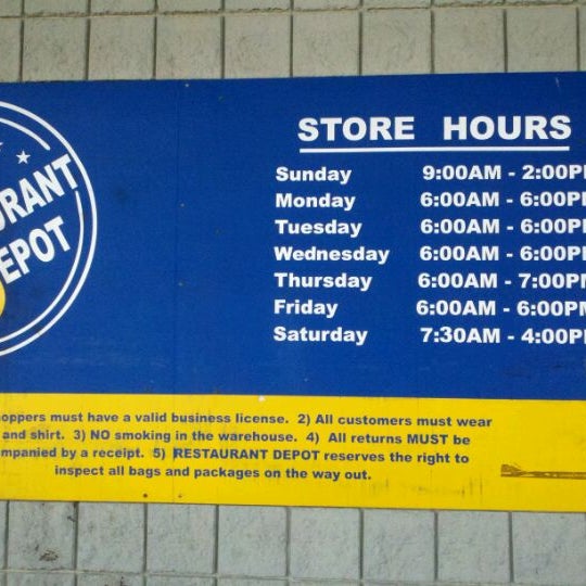 Restaurant on sale depot hours