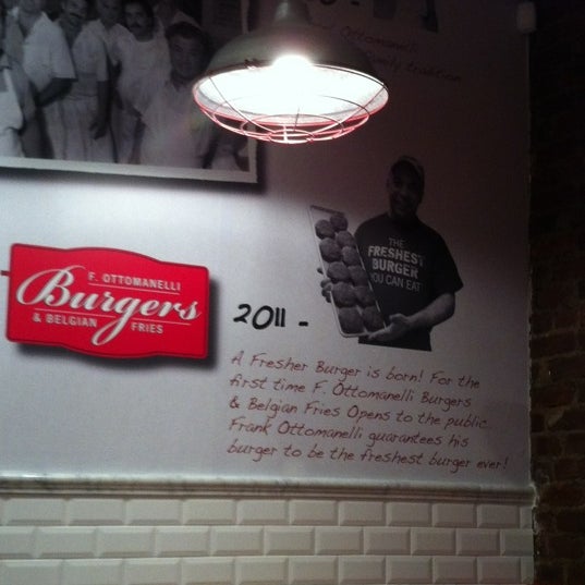 Photo taken at F. Ottomanelli Burgers and Belgian Fries by Amy A. on 3/6/2012