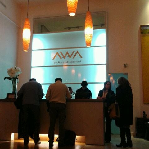 Photo taken at AWA boutique + design Hotel Punta del Este by Martin A. on 6/21/2012