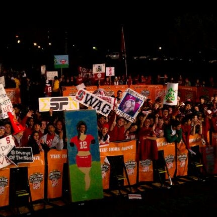 Photo taken at ESPN College GameDay by Chad G. on 11/12/2011