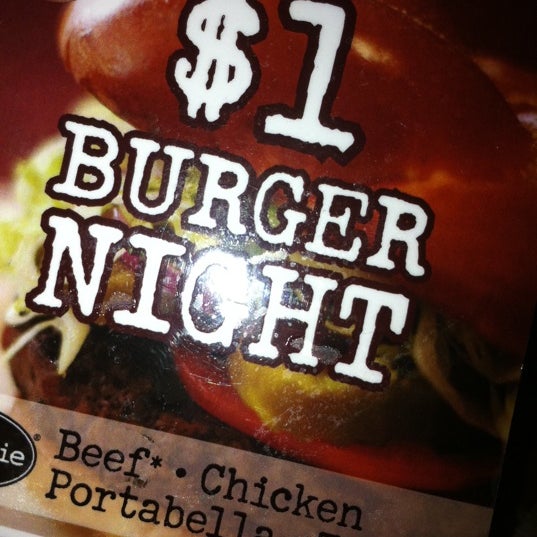 Dollar burger nights on Tuesday folks!