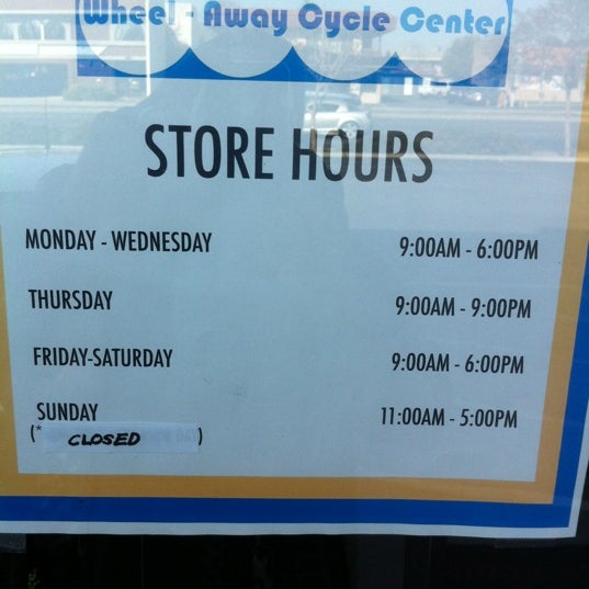 Cycle hotsell center hours