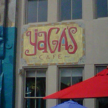 Photo taken at Yaga&#39;s Café by lisa l. on 8/19/2011