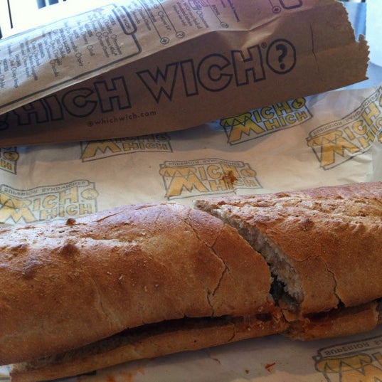 Photo taken at Which Wich Superior Sandwiches by Ryan F. on 7/18/2012