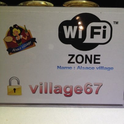 Wifi code is "village67"