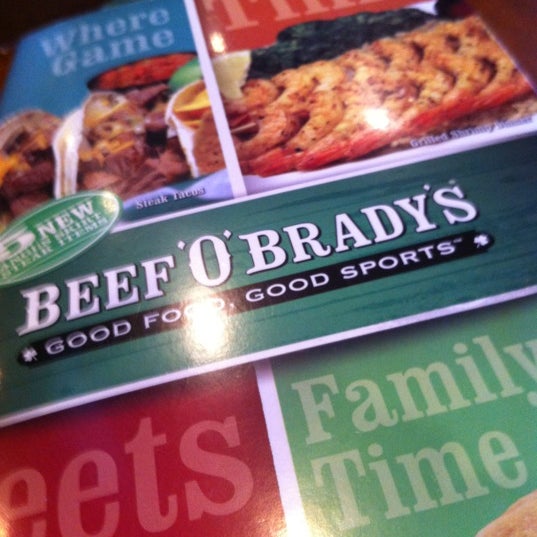 Photo taken at Beef &#39;O&#39; Brady&#39;s by Anthony S. on 3/19/2012