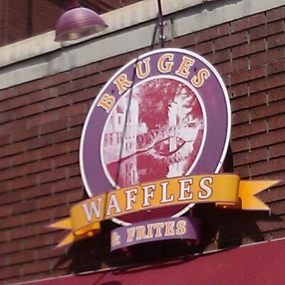 Photo taken at Bruges Waffles &amp; Frites by Lance S. on 6/2/2012