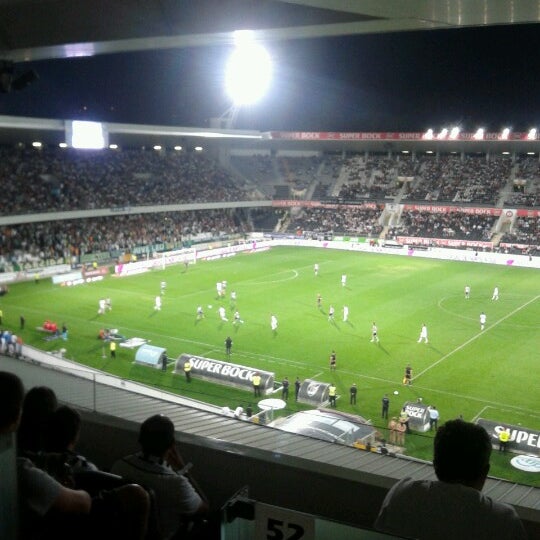 Photo taken at Estádio D. Afonso Henriques by Maria B. on 8/19/2012