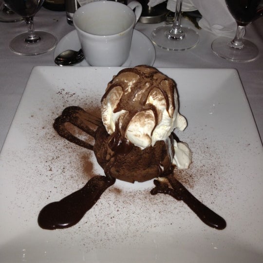 Chocolate lava cake simply amazing - and now to the gym!