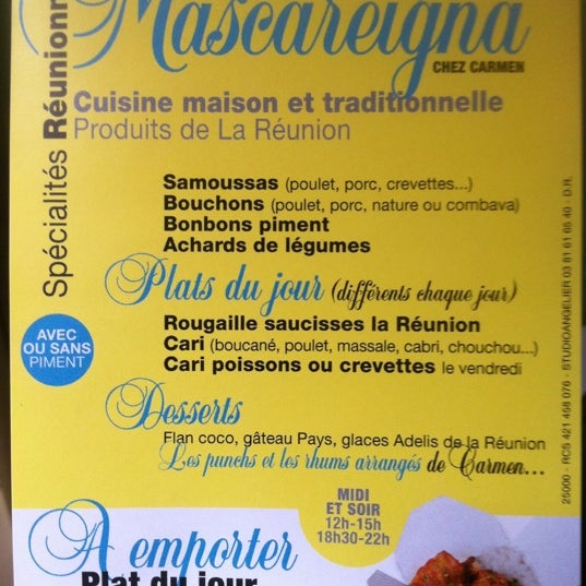 Photos A Mascareigna Chez Carmen Cuisine Traditionnelle De La Reunion Ferme Maintenant Chamars Besancon Franche Comte