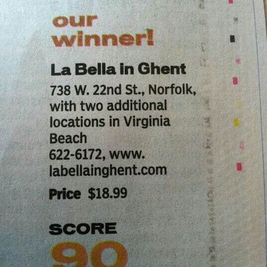 Photo taken at Andrea&#39;s La Bella in Ghent by labellainghent on 4/30/2012