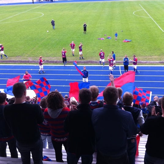 Photo taken at Østerbro Stadion by Michael W. on 6/18/2011