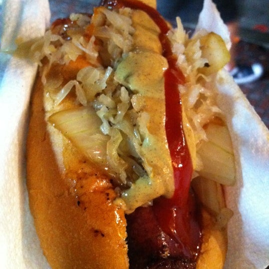 Photo taken at The Best Wurst by Valerie P. on 3/14/2012
